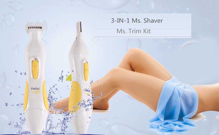 Latest Paiter 3in1 Electric Lady Shaver PLS-01